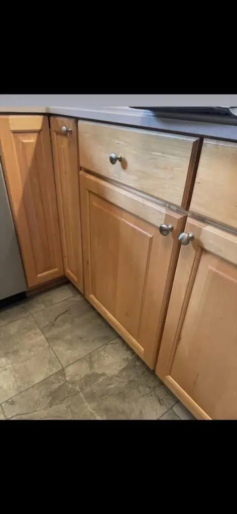 Cabinet painting and refinishing services for kitchens.